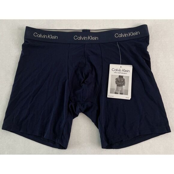 Calvin Klein NB2987 Men’s Sz Large Navy Blue Ultra-Soft Modern Boxer Brief - Picture 1 of 5